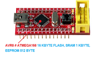 AVR ATmega168 small board