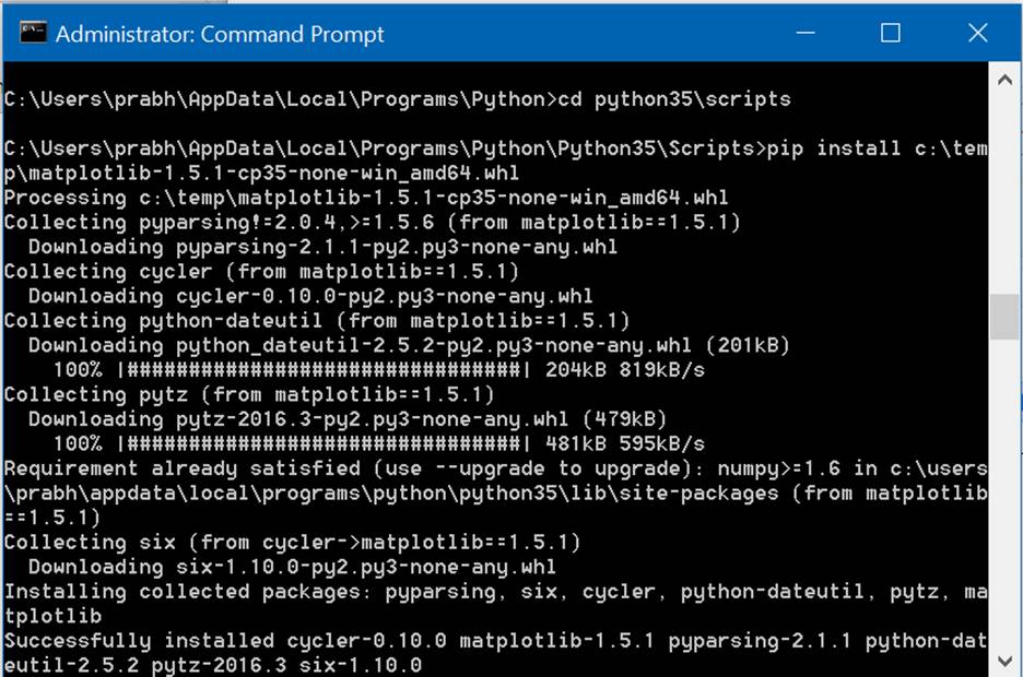 screen dump install numpy
